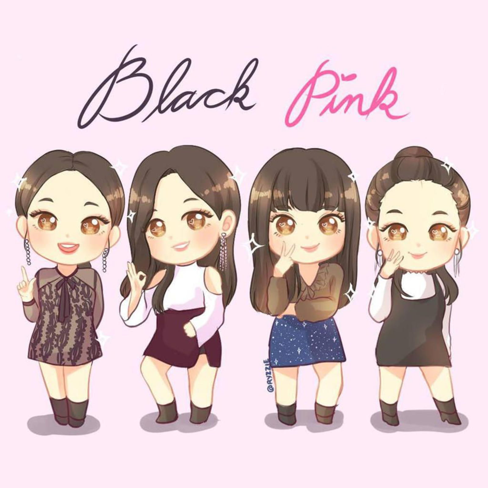 Ảnh BlackPink chibi chất lượng tốt cực đẹp