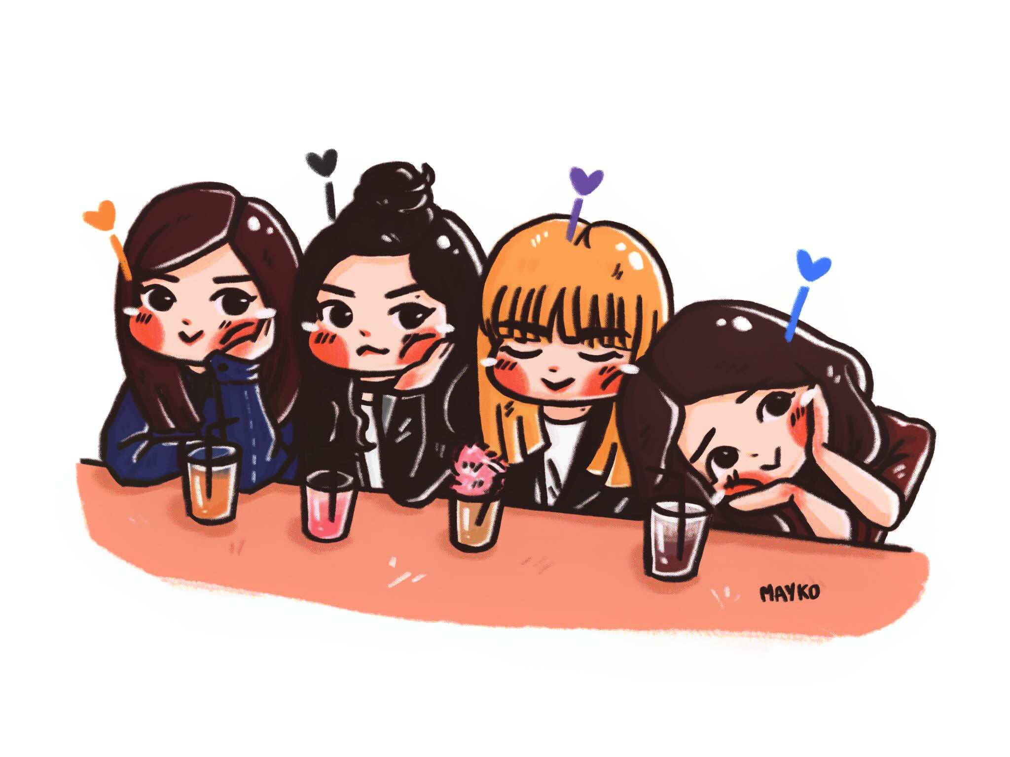 Ảnh nền BlackPink chibi 2K đẹp nhất