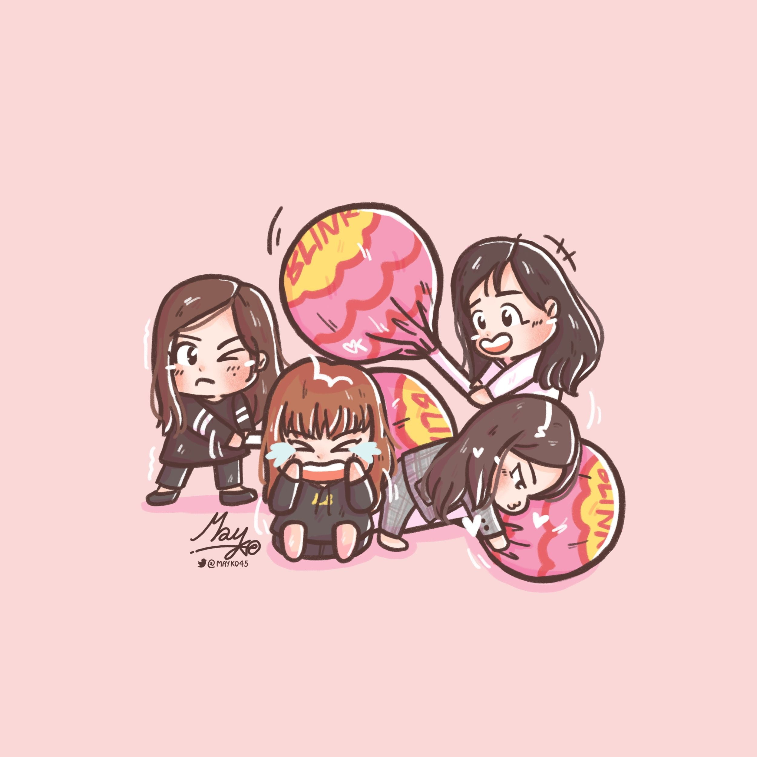 Ảnh nền BlackPink chibi 2K