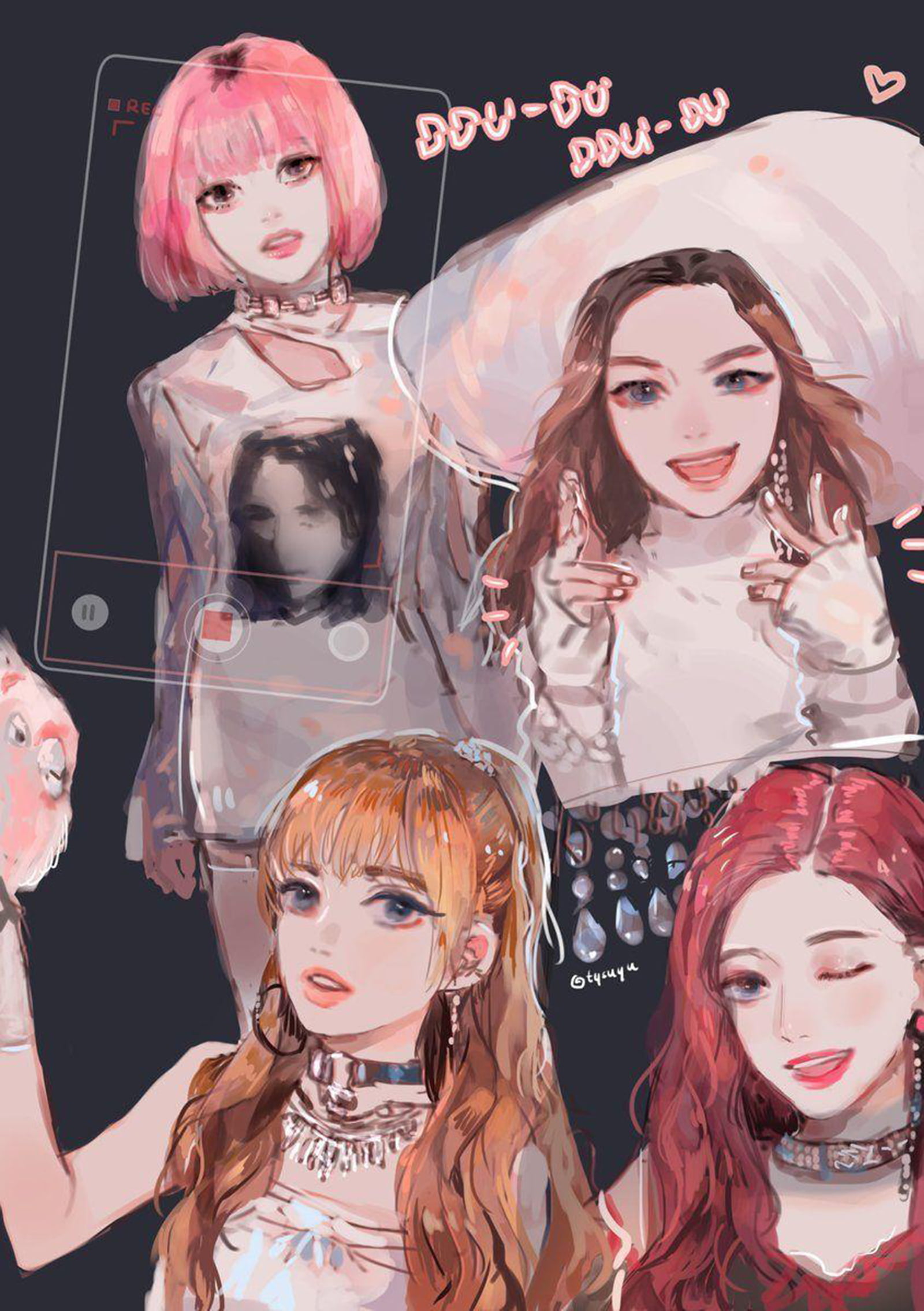 Ảnh nền BlackPink chibi cực đẹp