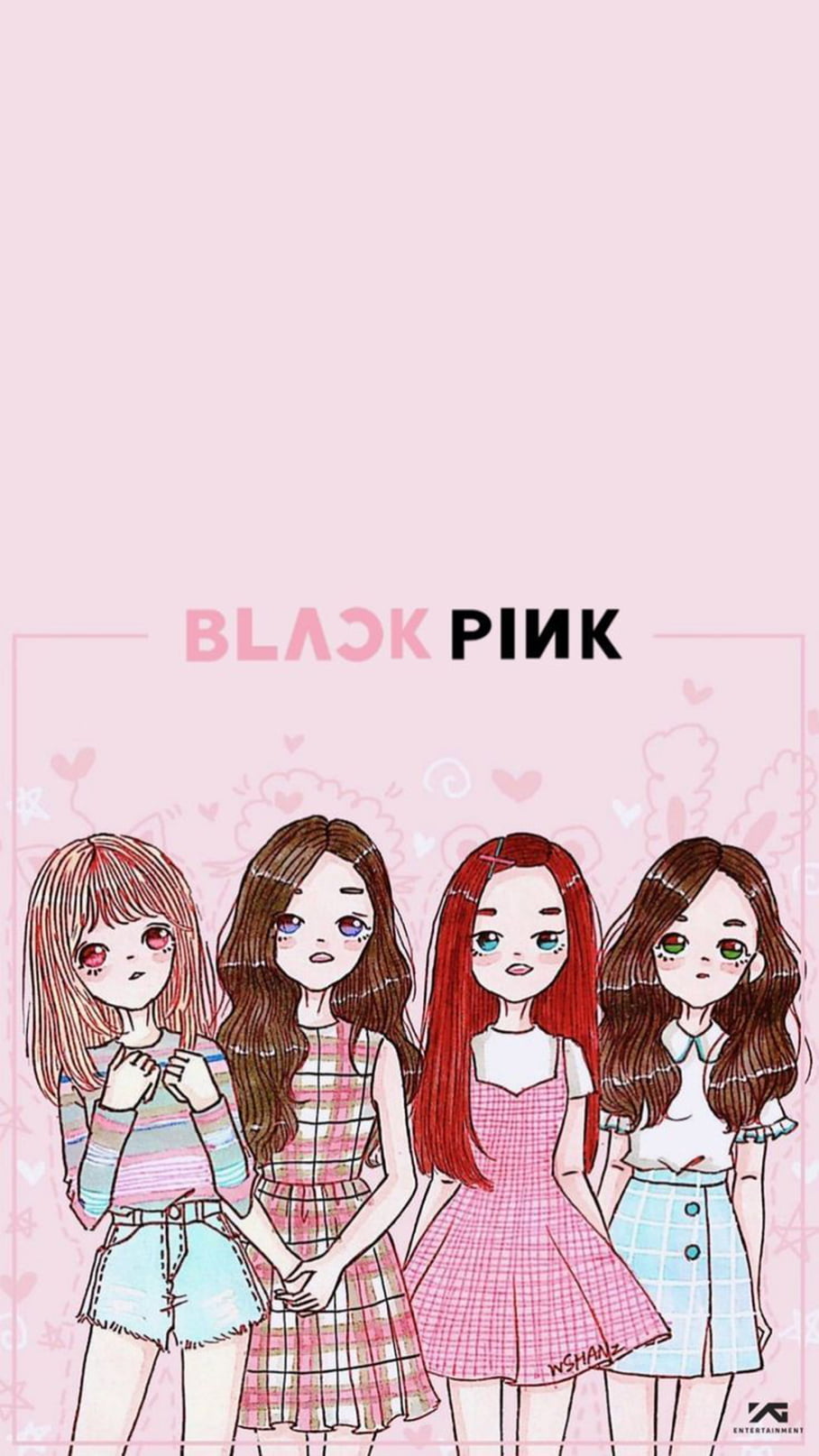 Hình nền BlackPink chibi cực dễ thương