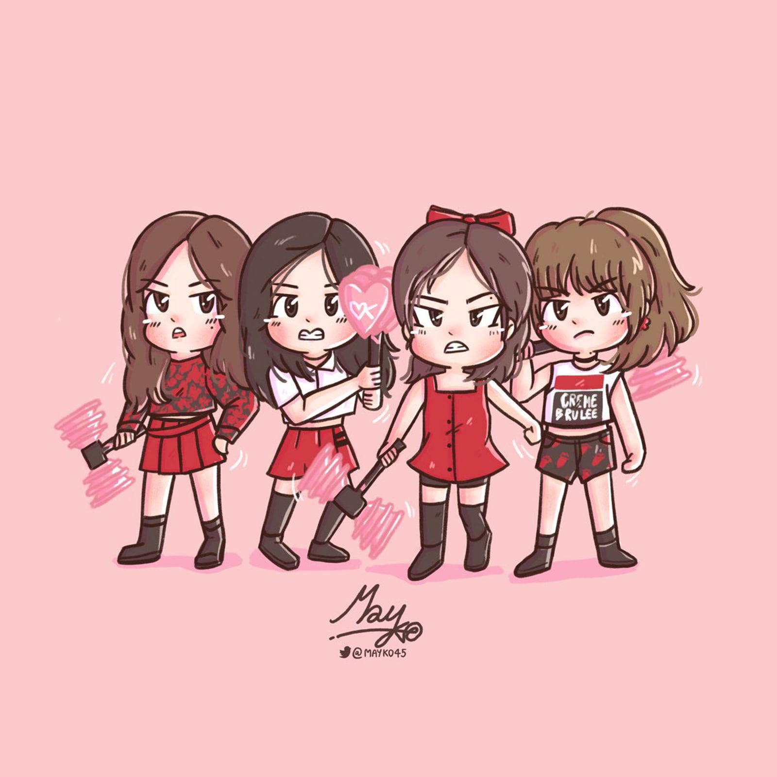 Hình nền BlackPink chibi đẹp