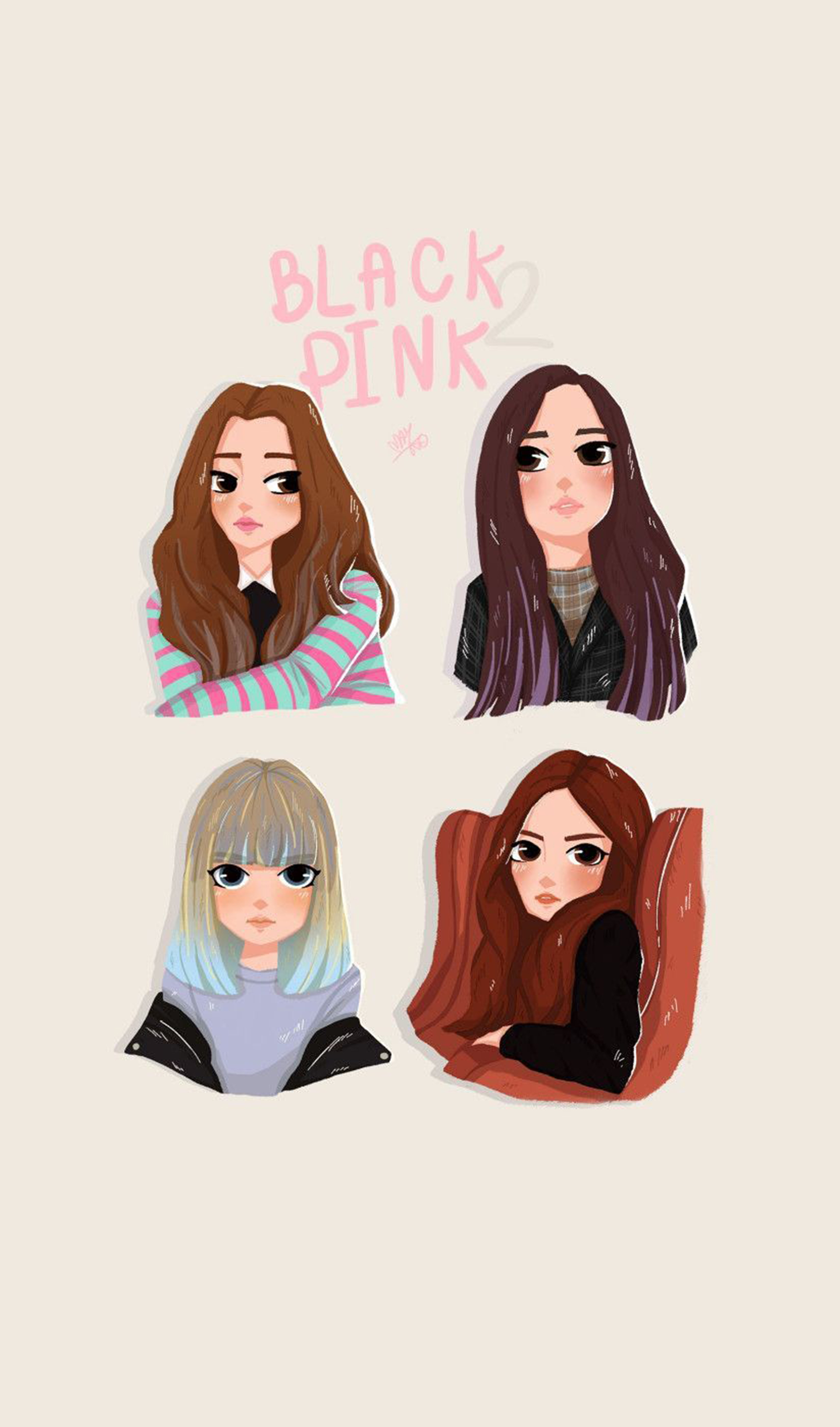 Hình nền BlackPink chibi full HD