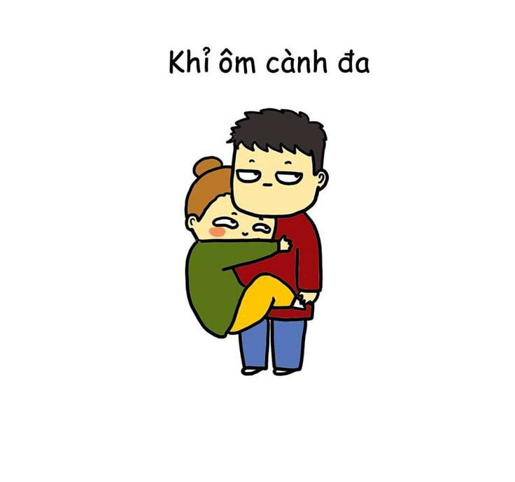 Meme ôm thật chặt dễ thương